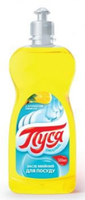 ПУСЯ Засіб для миття посуду Лимон 500 мл